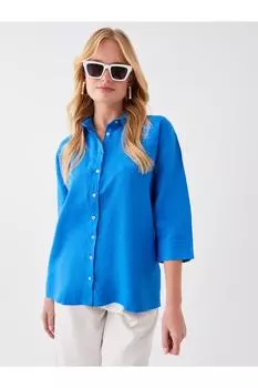 Рубашка - Синяя - Oversize LC Waikiki, синий