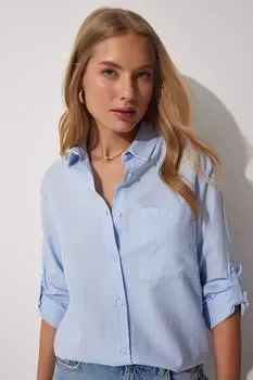 Рубашка – синяя – стандартного кроя Happiness stanbul, синий