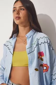 Рубашка – синяя – стандартного кроя Happiness stanbul, синий