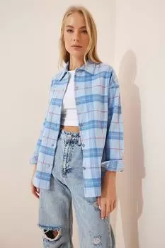 Рубашка – синяя – стандартного кроя Happiness stanbul, синий