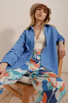 Рубашка – синяя – стандартного кроя Trend Alaat Stili, синий