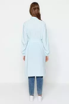 Рубашка – синяя – стандартного кроя Trendyol Modest, синий