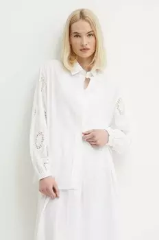 Рубашка Sisley из хлопка, белый