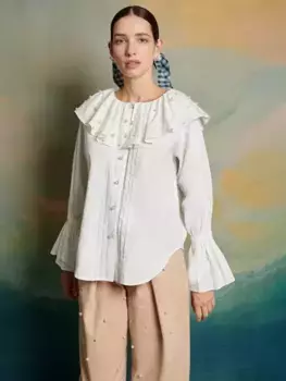 Рубашка Sister Jane Victoria Pearl Linen Blend, белый