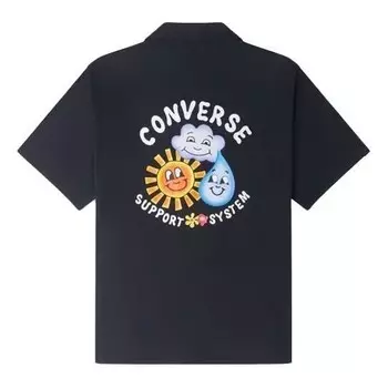 Рубашка skate woven shirt 'black multi' Converse, черный