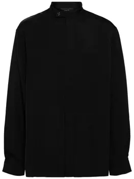Рубашка скрытой застежки с воротником-стойкой AMIRI, черный