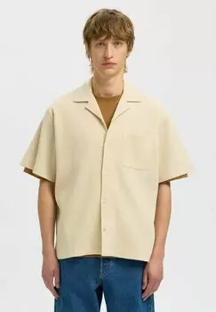 Рубашка SLHBOXY CASPER WAFFLE Selected Homme, бежевый