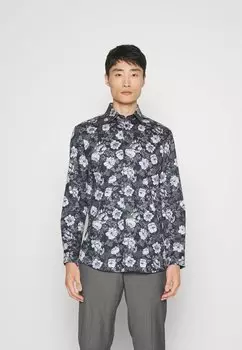 Рубашка Slhethan-Aop Noos Selected, цвет dark sapphire