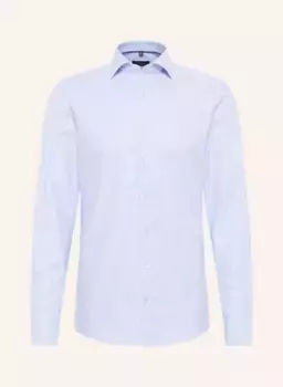 Рубашка slim fit Eterna, синий