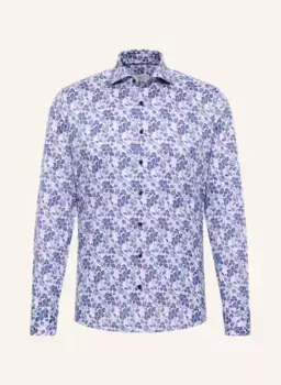 Рубашка slim fit Eterna, синий