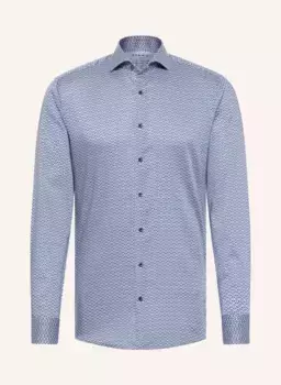 Рубашка slim fit Eterna, синий