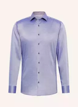 Рубашка slim fit Eterna, синий