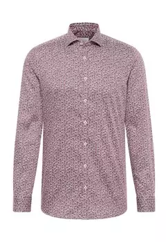 Рубашка SLIM FIT из твила ETERNA, красный
