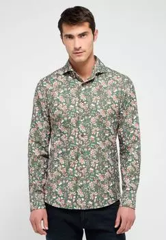 Рубашка SLIM FIT из твила ETERNA, оранжевый