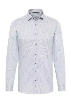 Рубашка SLIM FIT из твила ETERNA, серый
