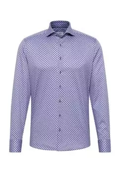 Рубашка SLIM FIT из твила ETERNA, синий