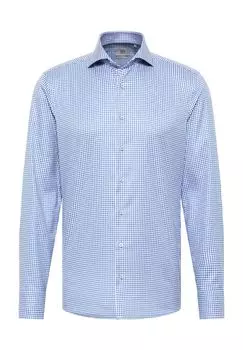Рубашка SLIM FIT из твила ETERNA, синий