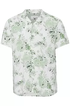 Рубашка Slim Fit на пуговицах BLEND, цвет Green/White