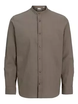 Рубашка Slim Fit на пуговицах JACK & JONES JJESummer, коричневый
