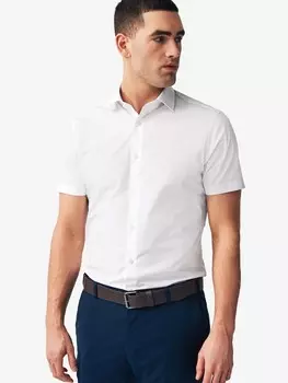 Рубашка Slim Fit на пуговицах Next, белый