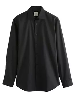 Рубашка Slim Fit на пуговицах Next, черный