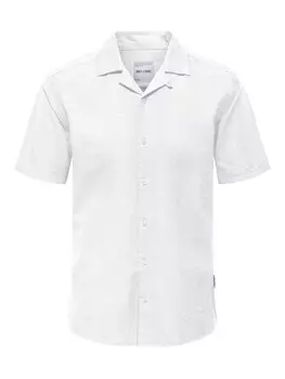 Рубашка Slim Fit на пуговицах Only & Sons Cantley, белый