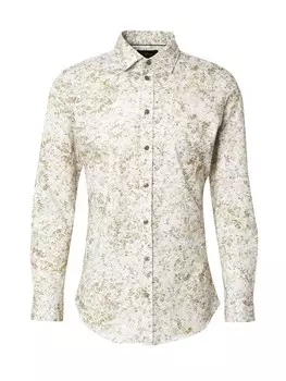 Рубашка Slim Fit на пуговицах s.Oliver BLACK LABEL, цвет Olive/Pastel green