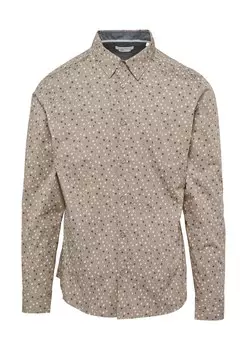 Рубашка Slim Fit на пуговицах s.Oliver, темно-бежевый