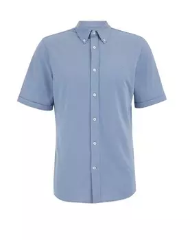 Рубашка Slim Fit на пуговицах WE Fashion, синий