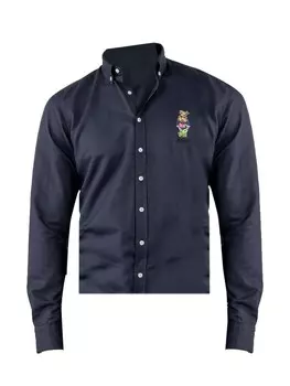 Рубашка Slim Fit на пуговицах Williot Facundo, темно-синий