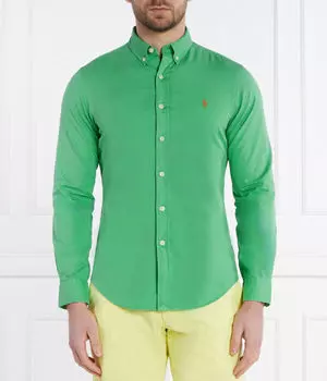 Рубашка Slim fit Polo Ralph Lauren, зеленый
