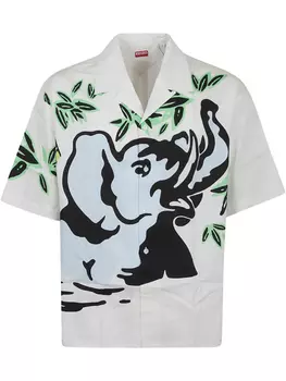 Рубашка «Слон джунглей» Kenzo, белый