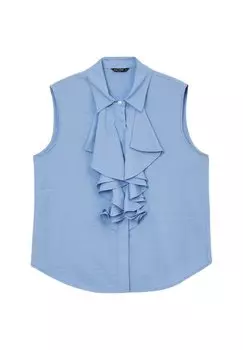 Рубашка Smanicata Con Jabot Calliope, светло-голубая
