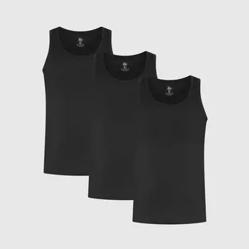 Рубашка SMILODOX Modal Unterhemd 3er Pack, черный