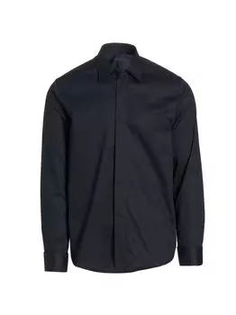 Рубашка-смокинг для путешествий Saks Fifth Avenue, черный