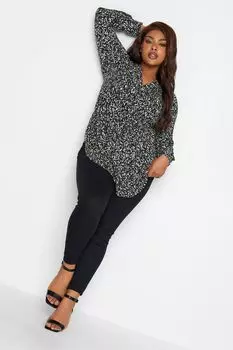 Рубашка со складками Yours, черный