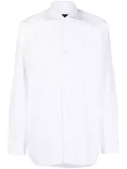Рубашка со срезанным воротником Barba, белый