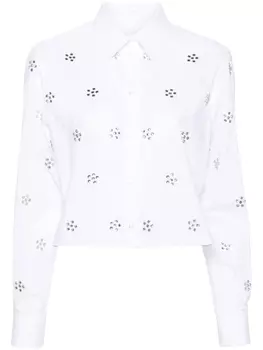 Рубашка со стразами MSGM, белый