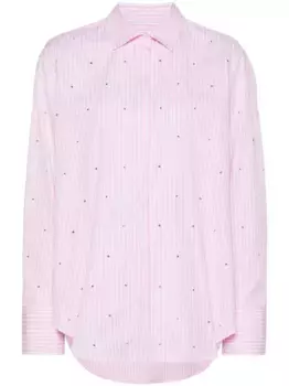 Рубашка со стразами MSGM, розовый