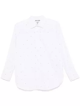 Рубашка со стразами на пуговицах DKNY, белый