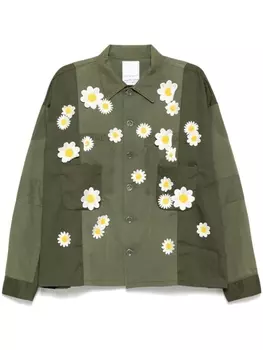 Рубашка со вставками Readymade, зеленый