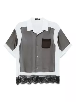 Рубашка со вставками Undercover, синий