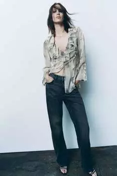 Рубашка со животными принтами ZARA, рисунок