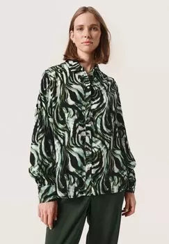Рубашка Soaked in Luxury КЕННА, зеленый вихрь комбу