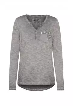 Рубашка soccx Henley Shirt 'Memory Lane', серый