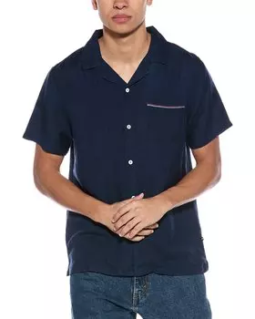 Рубашка Sol Angeles Drayton Cabana из льняной смеси, синий