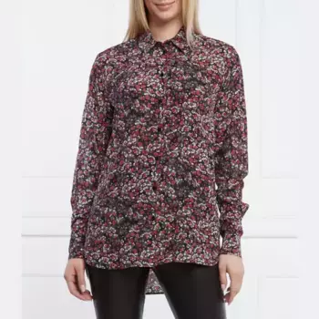 Рубашка-Сорочка свободного кроя The Kooples, бургунди