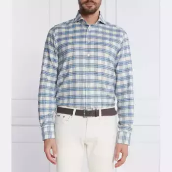 Рубашка современного кроя Emanuel Berg, синий