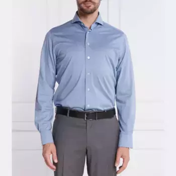 Рубашка современного кроя Emanuel Berg, синий