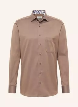 Рубашка современного кроя Eterna, коричневый